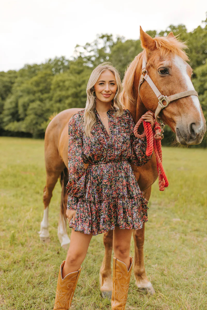 BuddyLove | Celia Long Sleeve Mini Dress | Babys Breath | BuddyLove