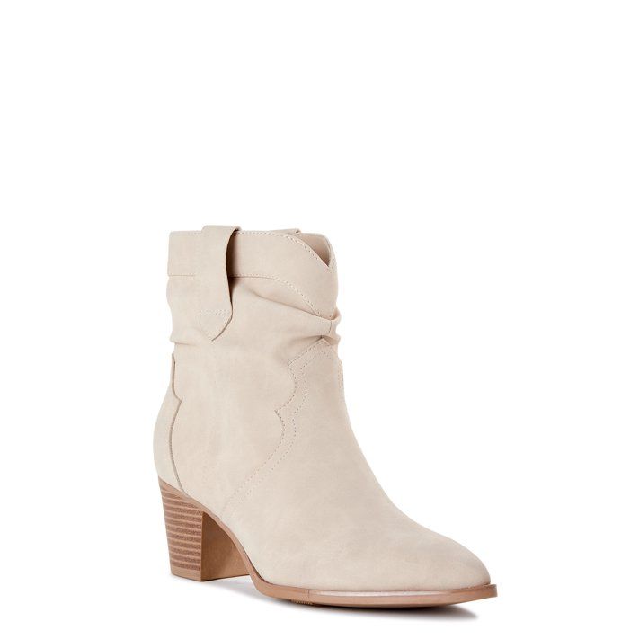 Time and Tru Women's Western Slouch Boots | Walmart (US)