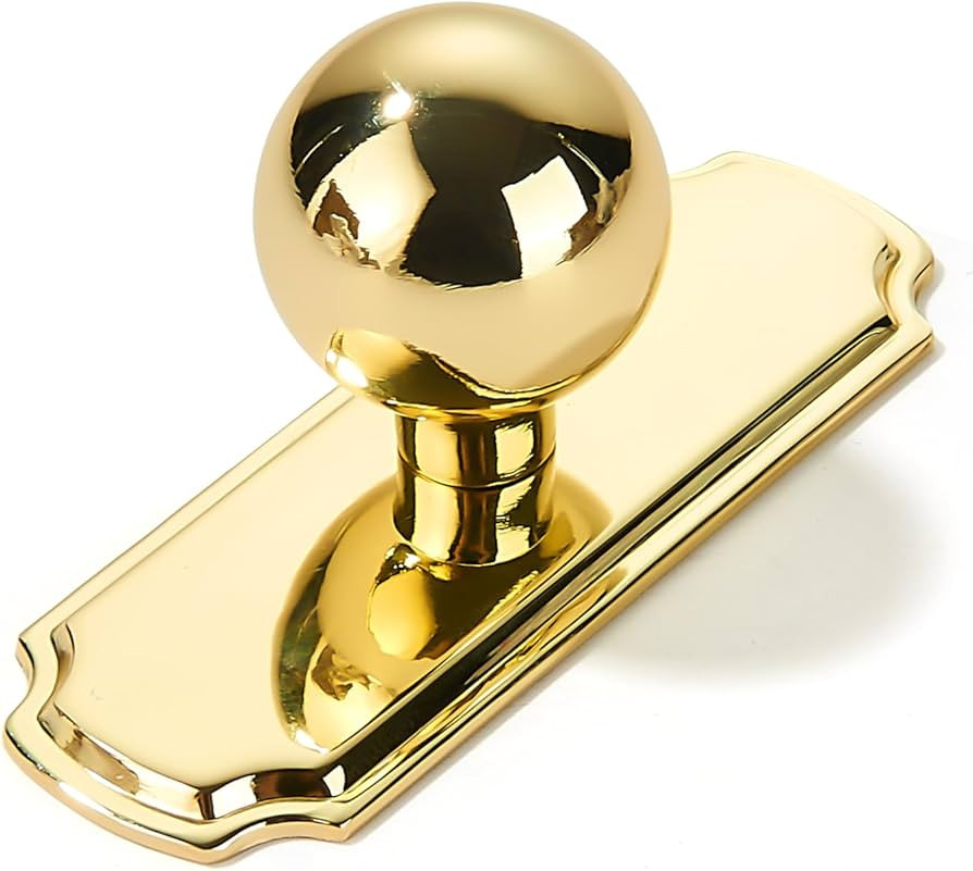 khtumeware 10-Pack Heavy Duty Solid Backplate for Cabinet Knobs Polished Brass Drawer Knobs with ... | Amazon (US)