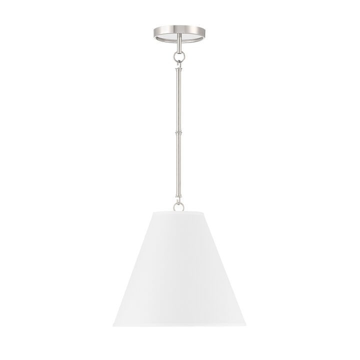 Luca Small Conical Pendant, Polished Nickel | Lights.com