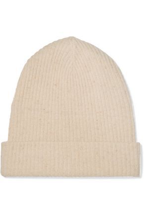 Autumn Cashmere Woman Ribbed Cashmere Beanie Ecru Size ONESIZE | The Outnet US