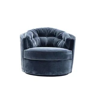 Blue Round Art Deco Chair - Overstock - 34199562 | Bed Bath & Beyond