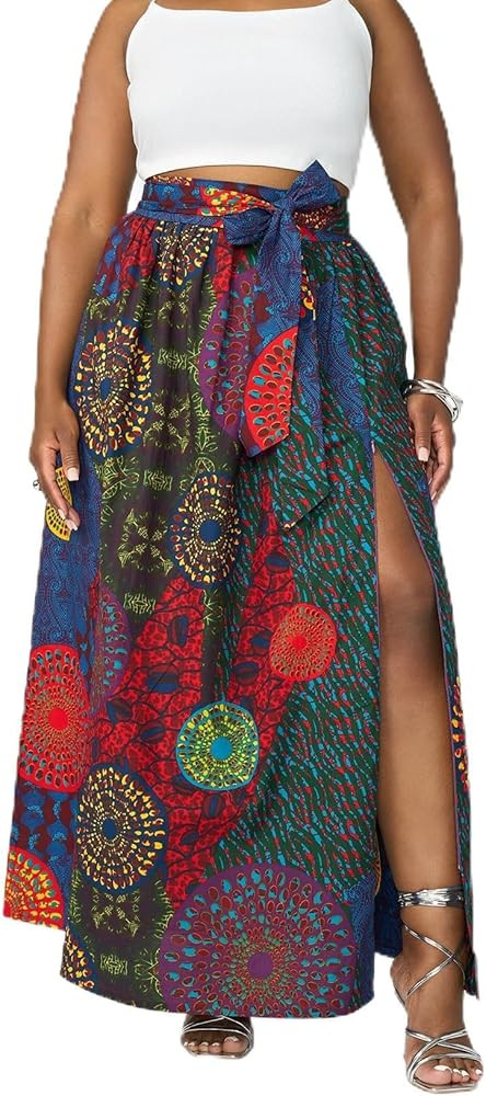 D'IYANU | Isioma Women's African Print Maxi Skirt – High Waist, Full Length, Ankara Wax Fabric ... | Amazon (US)