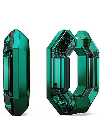 Swarovski Lucent Mini Crystal Hoop Earrings - Green | Dillard's