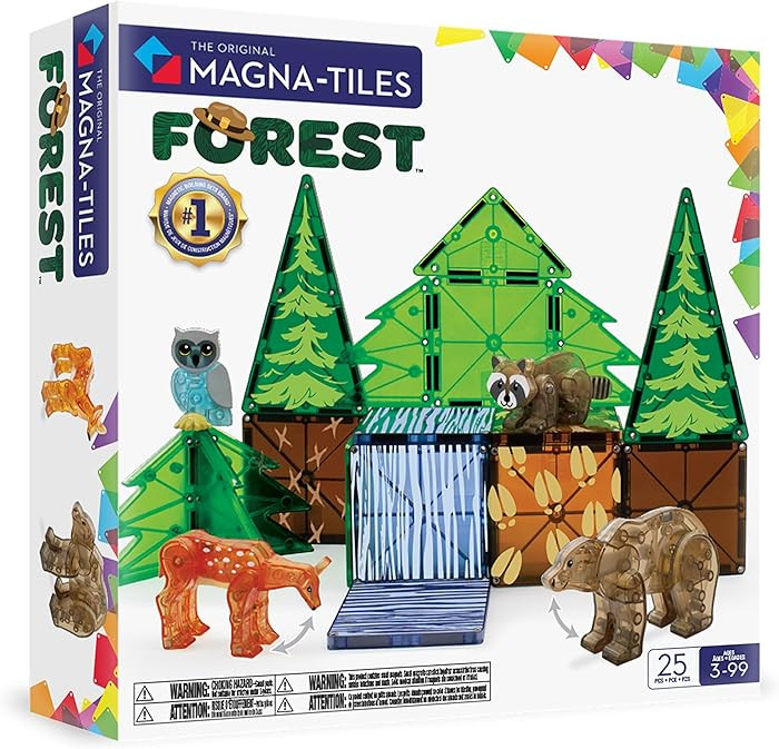MAGNA-TILES Forest Animals 25-Piece Magnetic Construction Set, The ORIGINAL Magnetic Building Bra... | Amazon (US)
