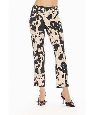 Women's Lior Printed Mid Rise Fitted Pants | Macy's