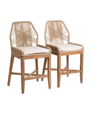 Set Of 2 Rope Counter Stools | TJ Maxx