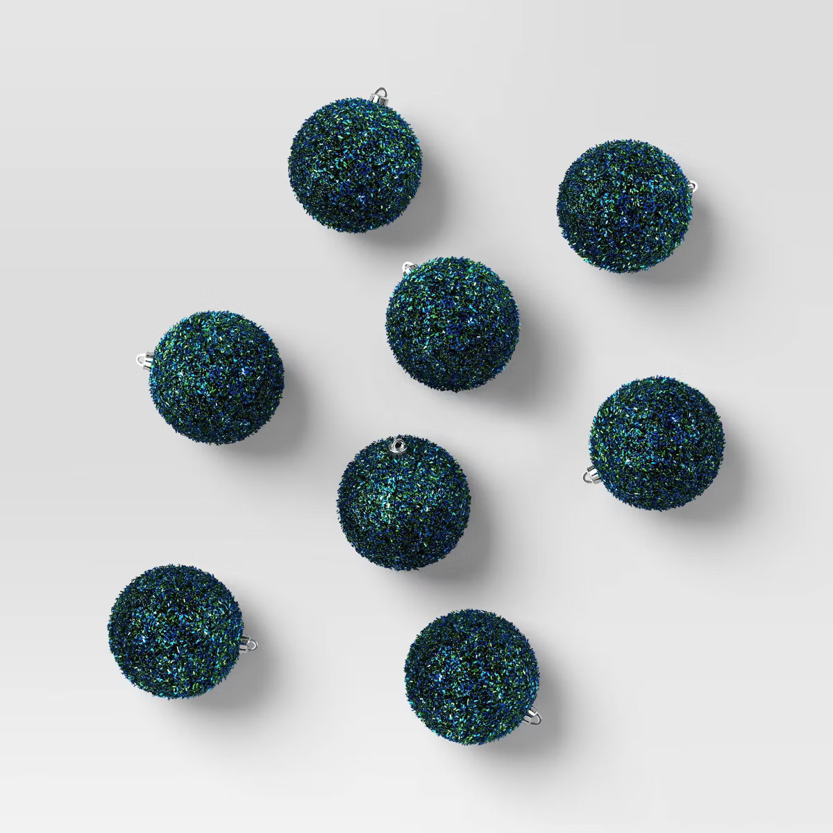 9ct Christmas Tinsel Ball Ornament Set Blue Green - Wondershop™ | Target