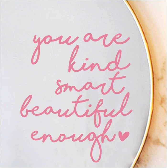2 x Mirror Decal Vinyl, Car Mirror Decor, Mirror Sticker, Positive Affirmation Decor, Affirmation... | Amazon (US)