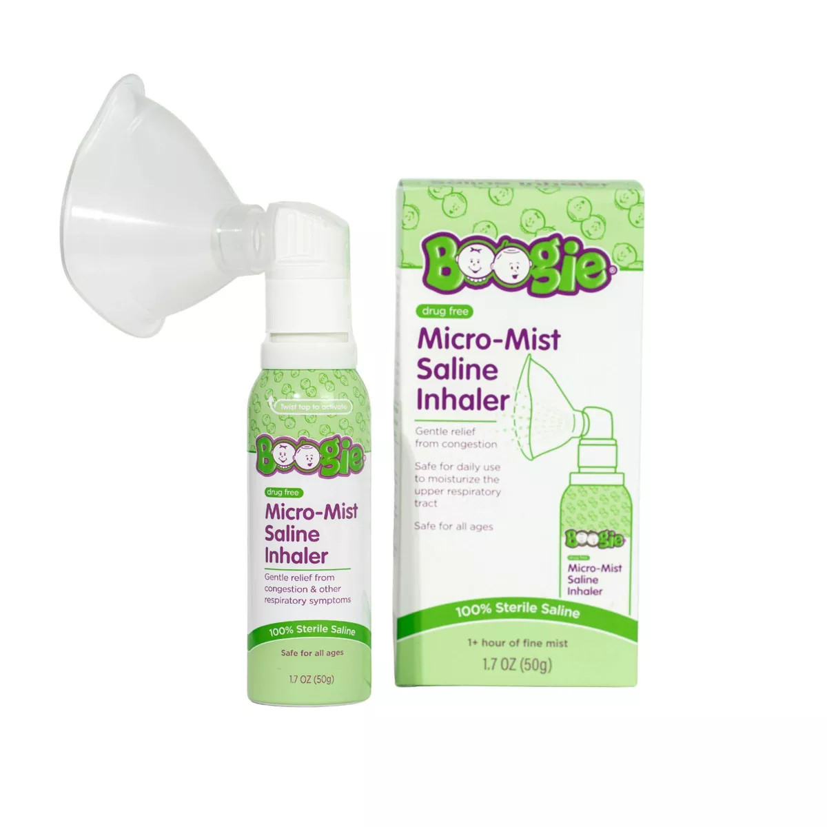 Boogie Wipes Micro Mist Saline Inhaler - 1.7 fl oz | Target