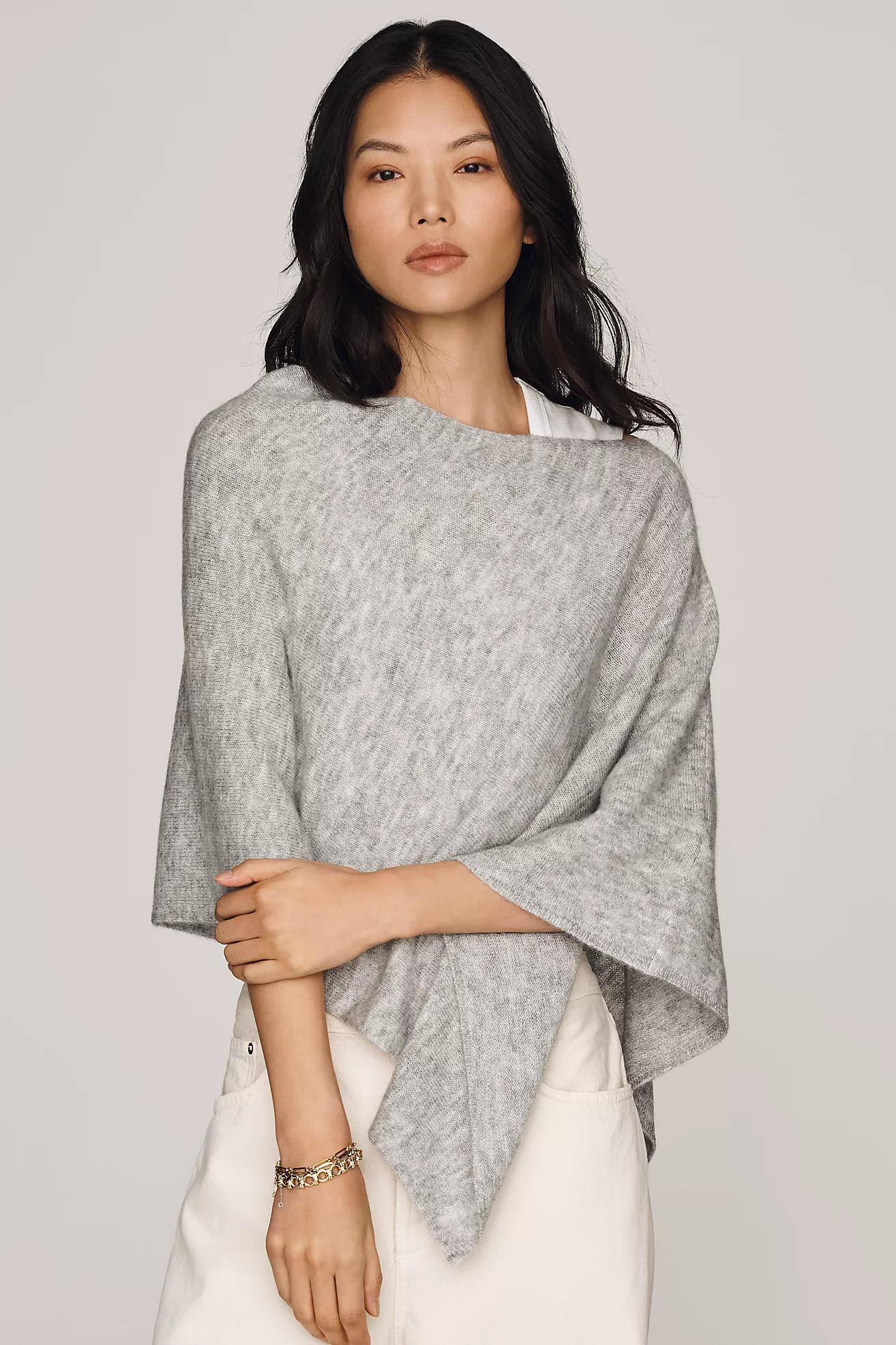 By Anthropologie Knit Asymmetric Poncho | Anthropologie (US)
