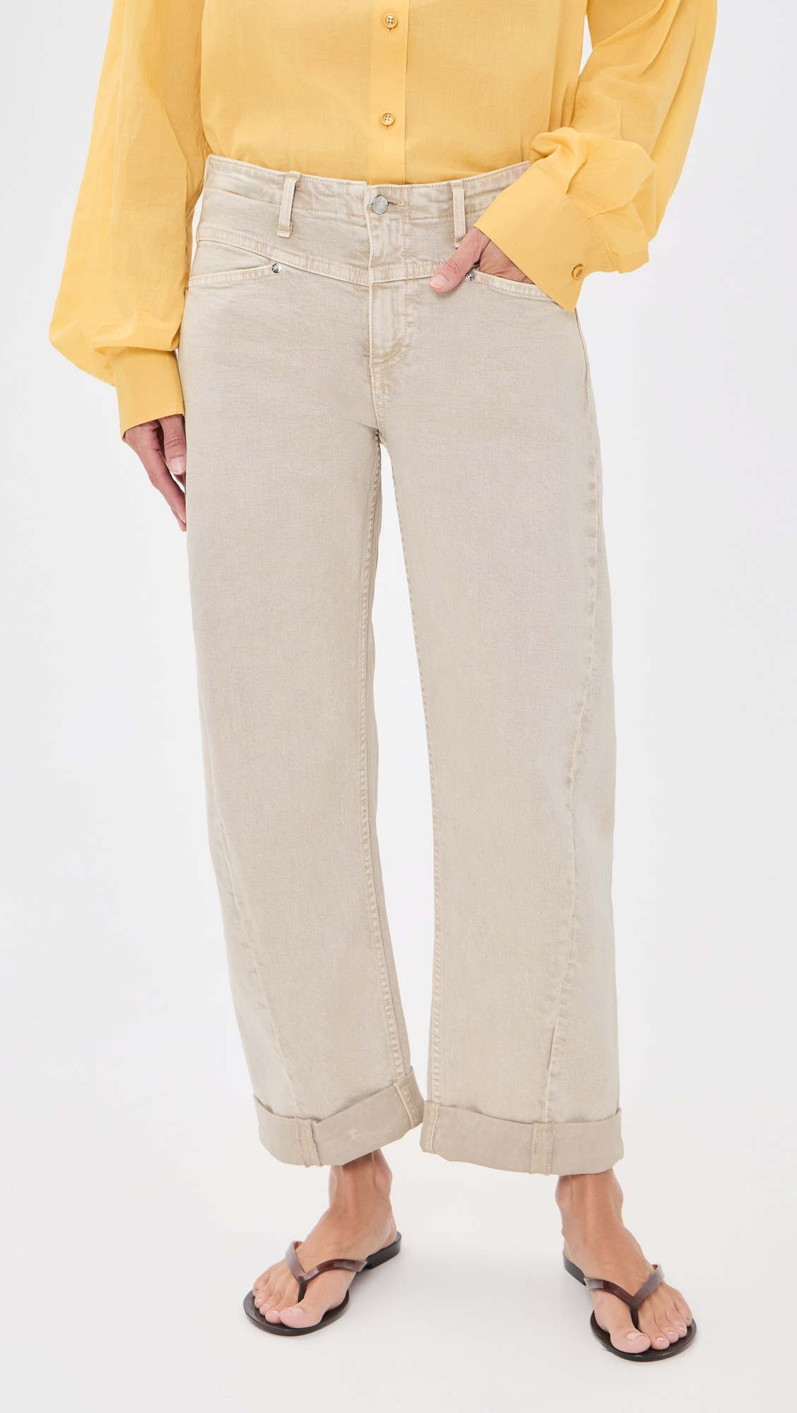 LE JEAN Le Petite Selena Crop Cuffed Jeans Desert Sands 24 | Shopbop