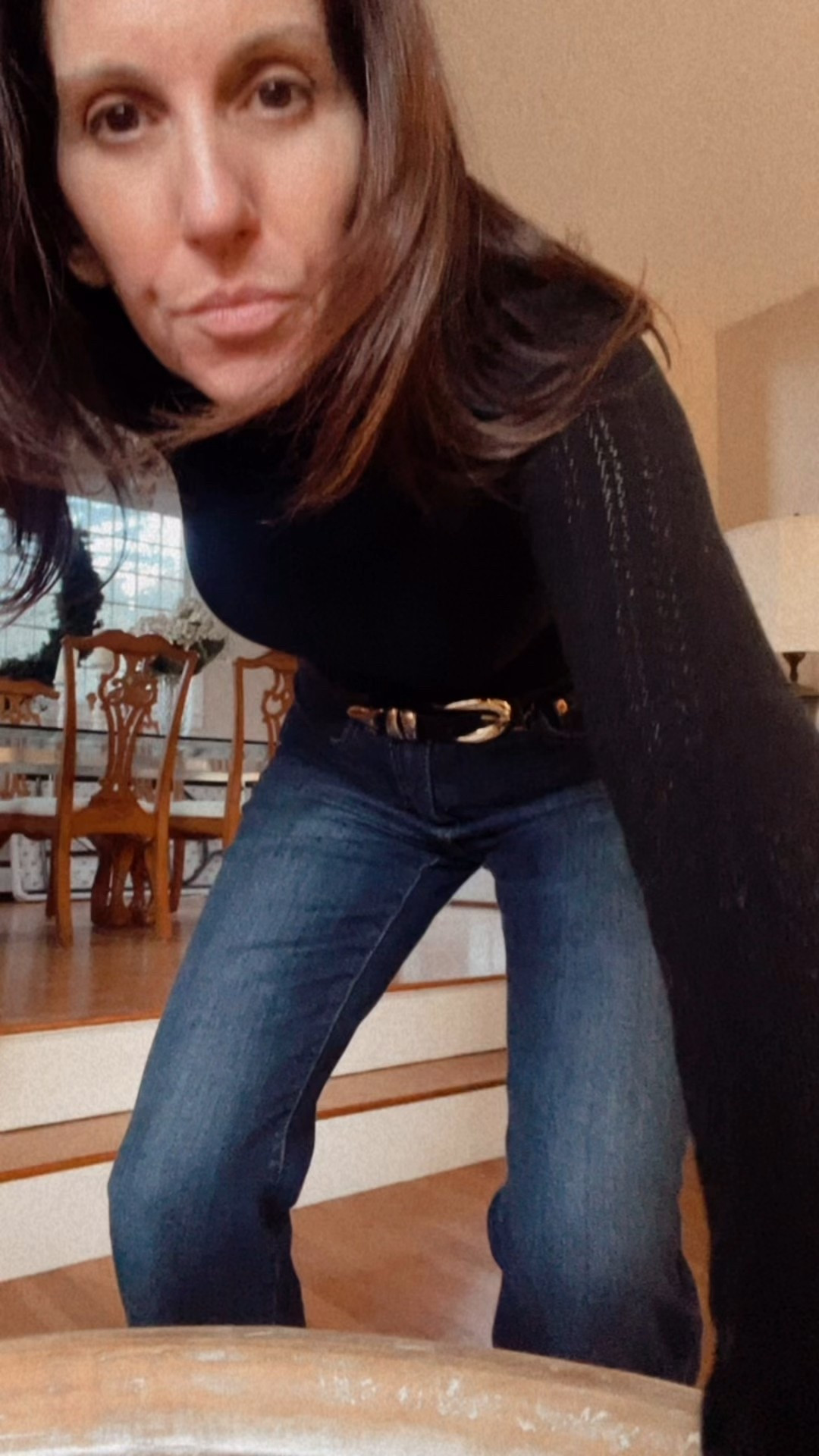 Head-to-toe Gap 🤍 Obsessed with these jeans paired with a black pointelle turtleneck—timeless, comfy, and easy to style.

#LTKootd #LTKOver40 #LTKSeasonal