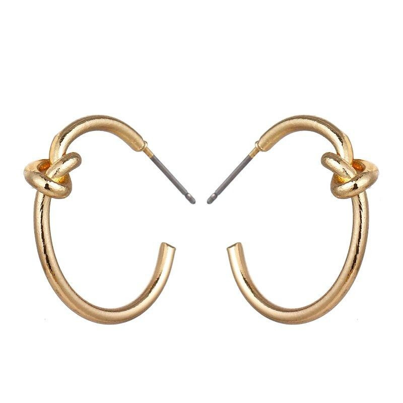 Gold Friendship Knot Hoop Earrings Gold Friendship Knot Hoop Earrings | Hollywood Sensation