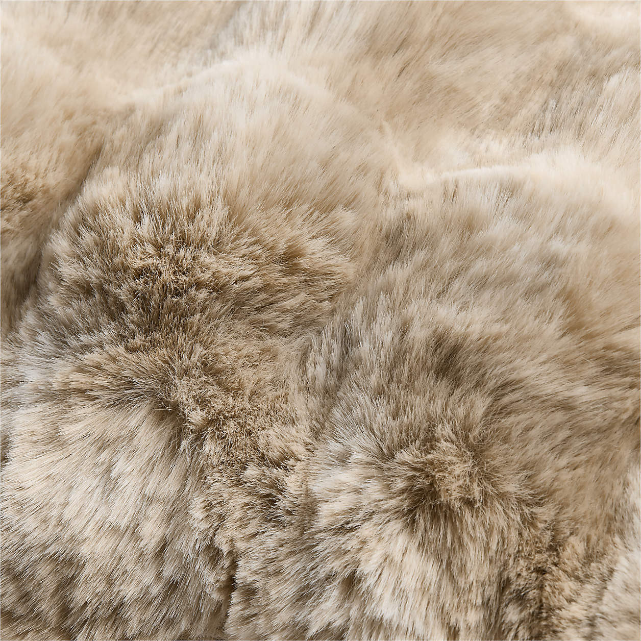 Textured Faux Fur Sierra Tan 20"x20" Throw Pillow Cover + Reviews | Crate & Barrel | Crate & Barrel