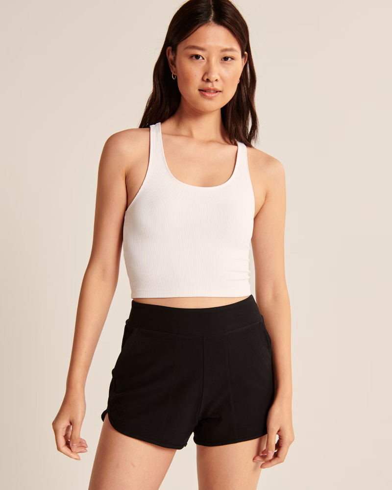 Seamless Ribbed Racerback Scoopneck Tank | Abercrombie & Fitch (US)