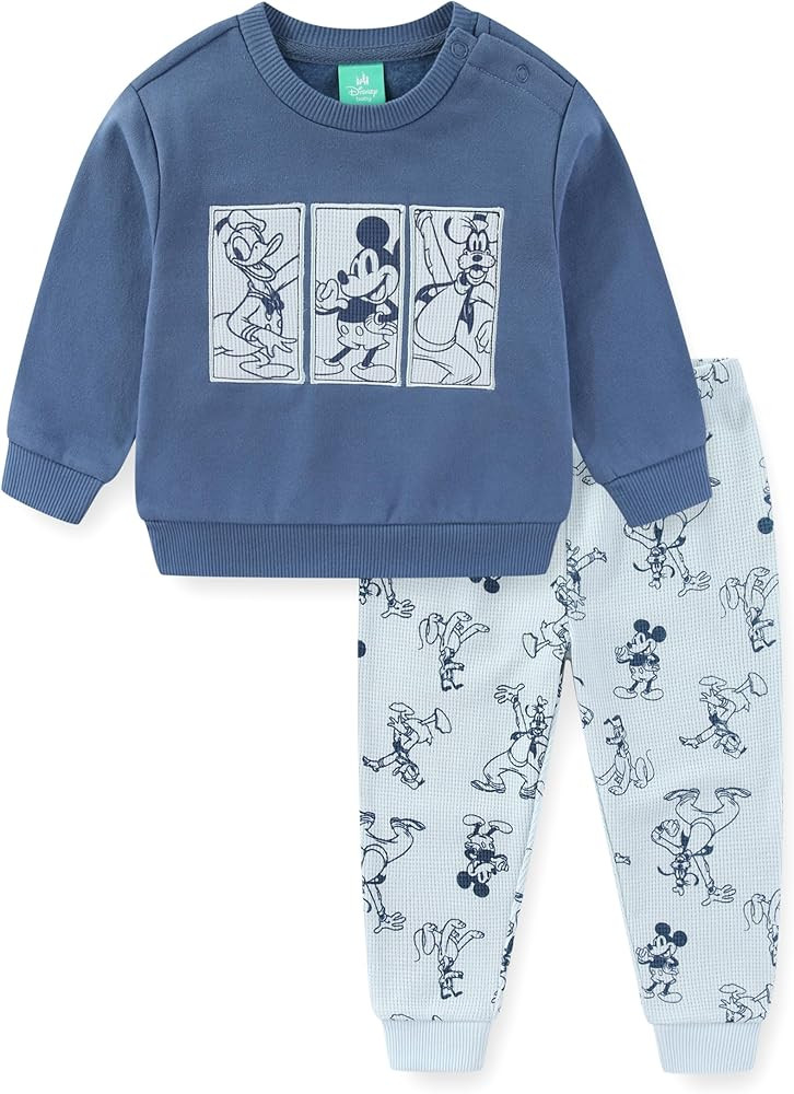 Disney Mickey Mouse and Friends Baby Boys Sweatshirt and Waffle Knit Pants Set for Infants | Amazon (US)