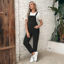 Maternity Striped Overall Jumpsuit Without Tee | SHEIN