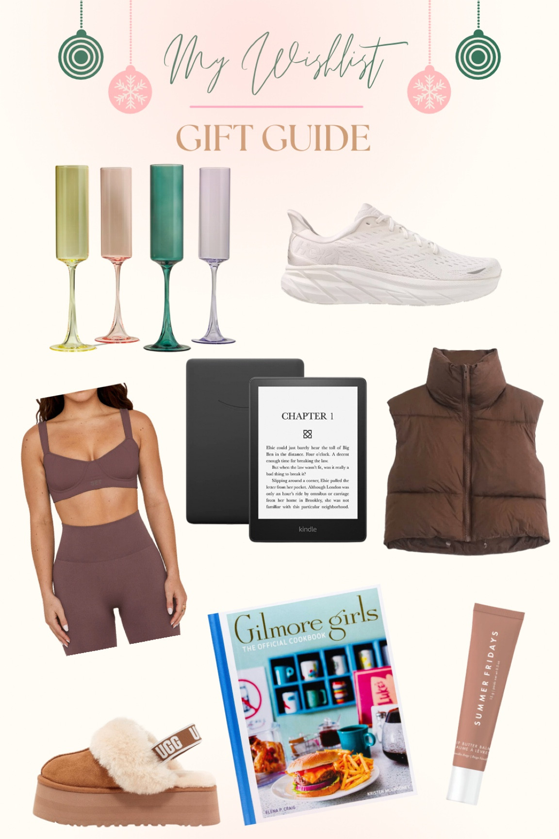 Last minute gift ideas from my wishlist! 🎄🤍 kindle, colored champagne glasses, puffer vest, ugg 

#LTKGiftGuide #LTKHoliday #LTKSeasonal