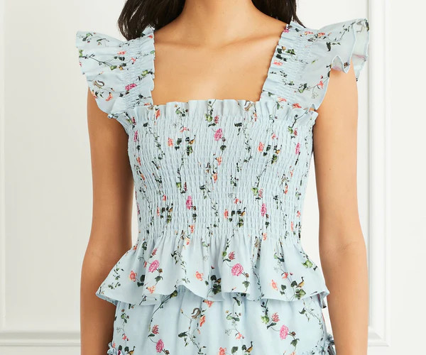 The Paz Nap Top - Pond Floral Linen | Hill House Home