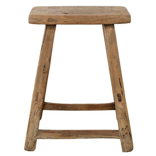 Vintage Rustic Stool (12"-20"W) - Weathered - Brown | One Kings Lane
