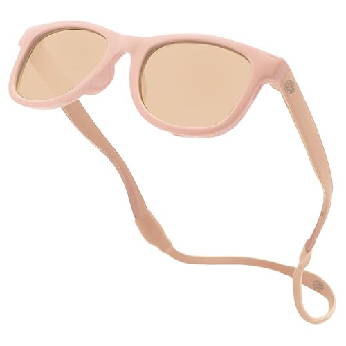 BABY SUNNIES Polarized Baby Sunglasses Peach, 0-24 Months, with Strap | Amazon (US)