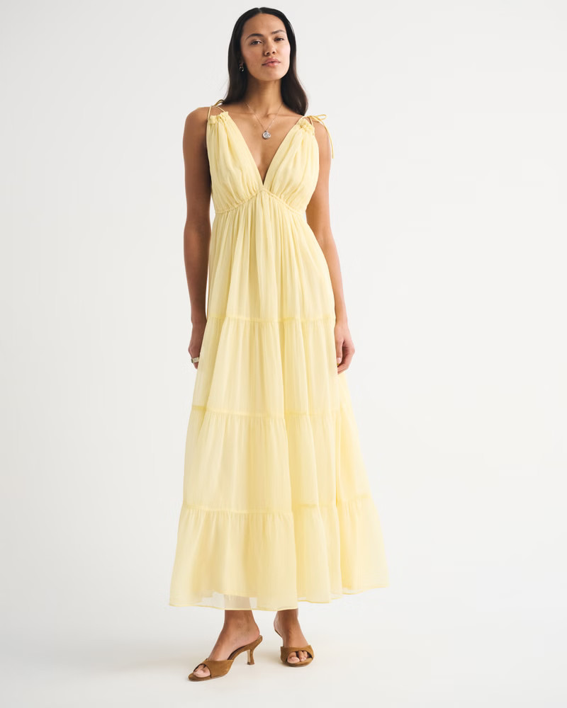 A&F Convertible Flowy Maxi Dress | Abercrombie & Fitch (US)
