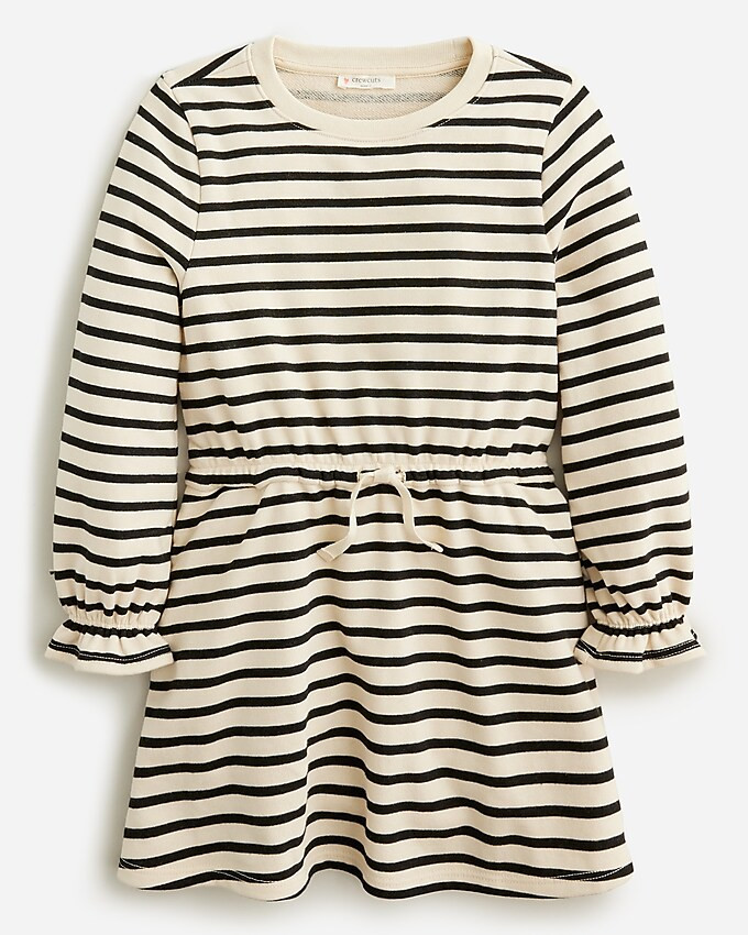 Girls' ruffle-sleeve sweatshirt-dress | J. Crew US