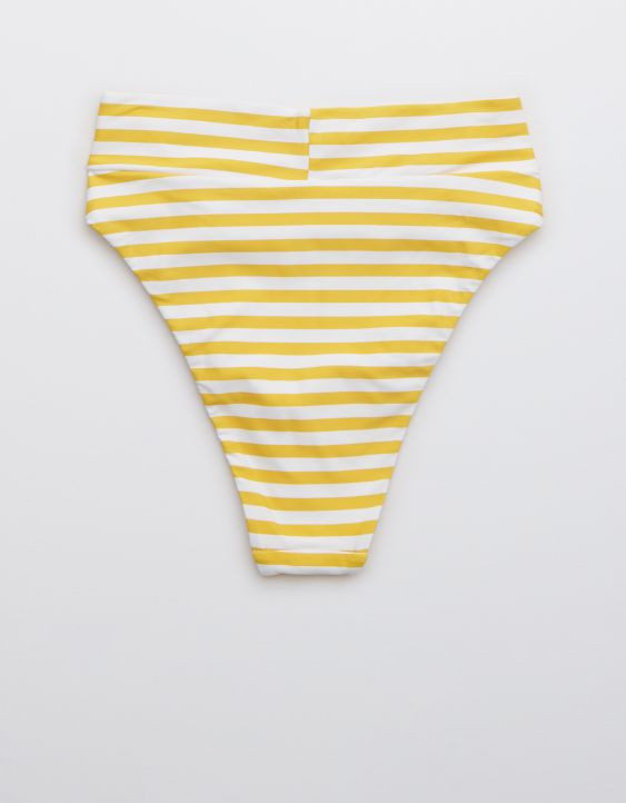 Aerie Cut Out Tie High Cut Cheeky Bikini Bottom | American Eagle Outfitters (US & CA)