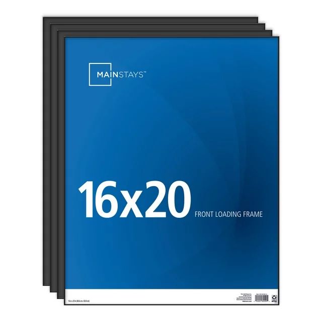 Mainstays 16"x20" Black Format Frame Set of 4 - Walmart.com | Walmart (US)