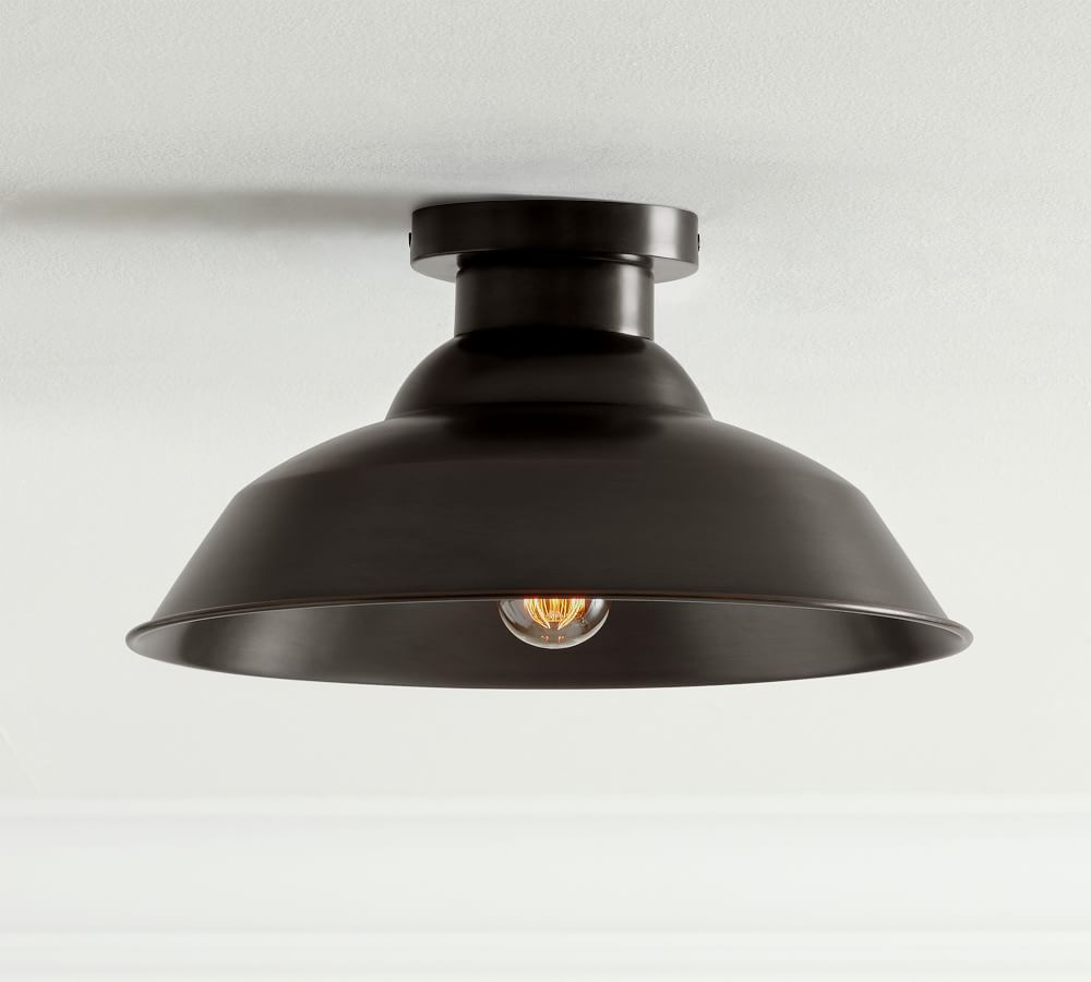 Wright Indoor/Outdoor Metal Flush Mount | Pottery Barn (US)