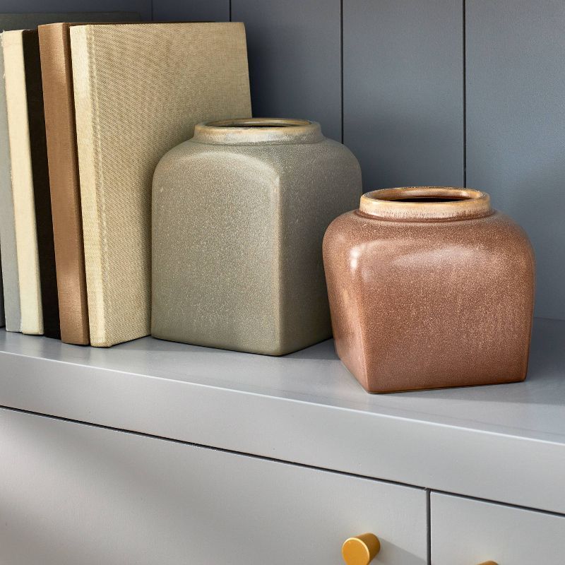 Modern Brown Ceramic Vase - Threshold™ designed with Studio McGee | Target