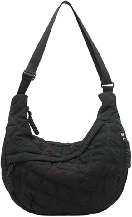 Nylon Crescent Crossbody Bag for Women Shoulder Tote Handbag Casual Sling Bag Dumpling Purse Bag ... | Amazon (US)