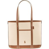 Polo Ralph Lauren Small Cotton And Leather Tote Bag | Balardi (US & Canada)