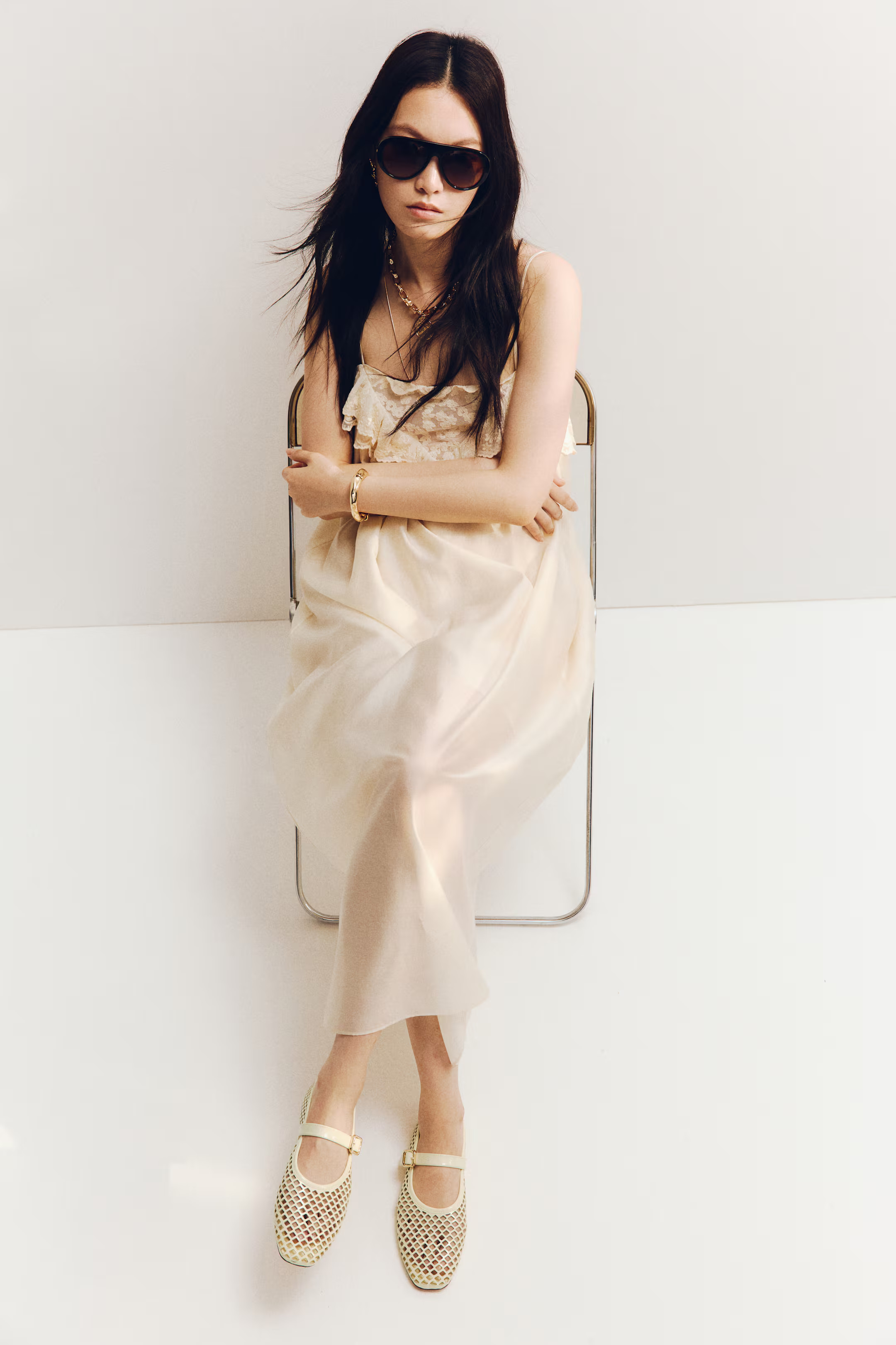 Perforated Mary Jane Ballet Flats | H&M (US + CA)