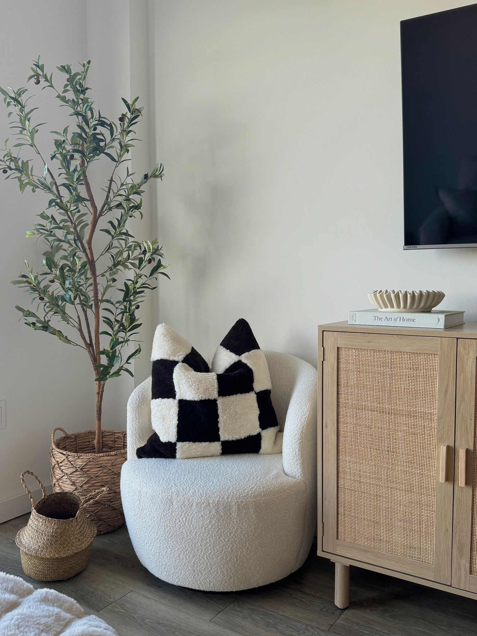 cozy reading corner white accent chair boucle chair neutrals white decor apartment stylee

#LTKhome