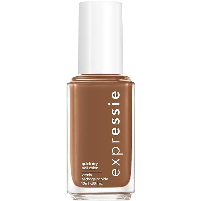 essie Expressie Nail Polish, Quick-Dry Warm Brown Nail Polish, Vegan, Cold Brew Crew, 0.33 fl oz | Amazon (US)