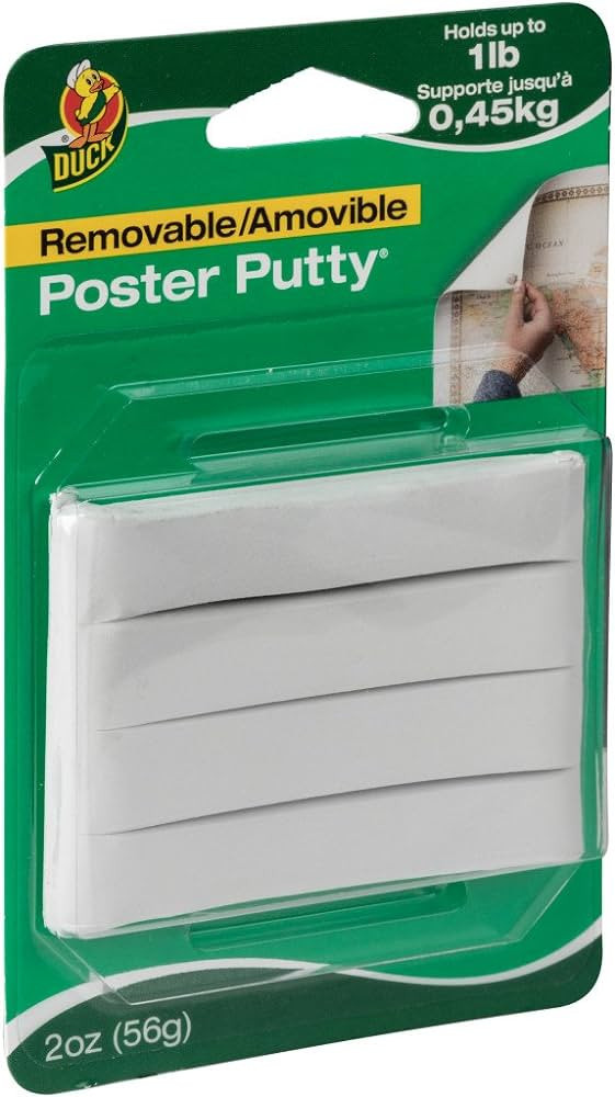 Duck Brand Reusable and Removable Poster Putty for Mounting, 2 oz, White (1436912) | Amazon (US)
