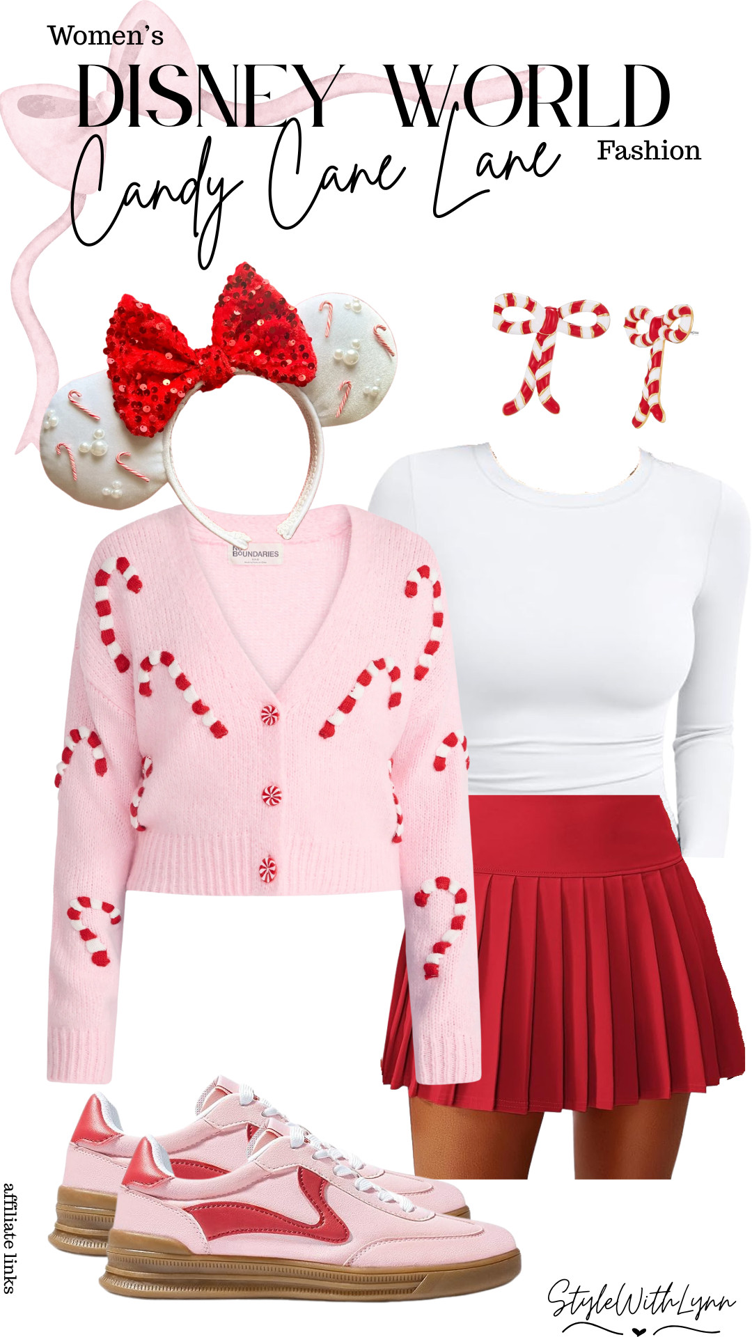 Candy-cane cuteness coming right up! This women’s Disney World outfit is giving festive, fun, and so ready for holiday park days! I paired this candy cane cropped cardigan from Walmart with the sweetest red pleated skort for a comfy-but-cute look that twirls perfectly down Main Street. Finished it off with candy cane mouse ears and matching earrings because… holiday magic deserves a full moment ❤️🤍

If you’re visiting Disney for Christmas, this is the ultimate festive outfit inspo, comfy for rides, adorable for photos, and totally park-approved. Shop the full look in my LTK!


disney outfits | Christmas disney outfits women | disney world outfits | disney world outfits women | disney world outfits winter | cute disney outfits | disneyland outfits | cute disney outfits women | what to wear to disney | disney world outfits OOTD | disney world fashion style | how to style disney world outfits | disney bounding  

 #LTKHoliday #LTKSeasonal #LTKStyleTip