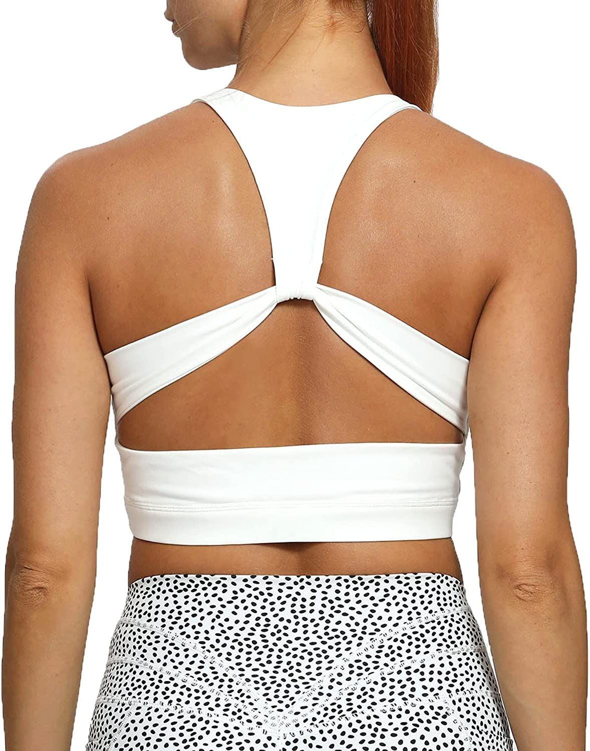 Aoxjox Women's Workout Sports Bras Fitness Backless Padded Odessey Racerback Bra Yoga Crop Tank T... | Amazon (US)