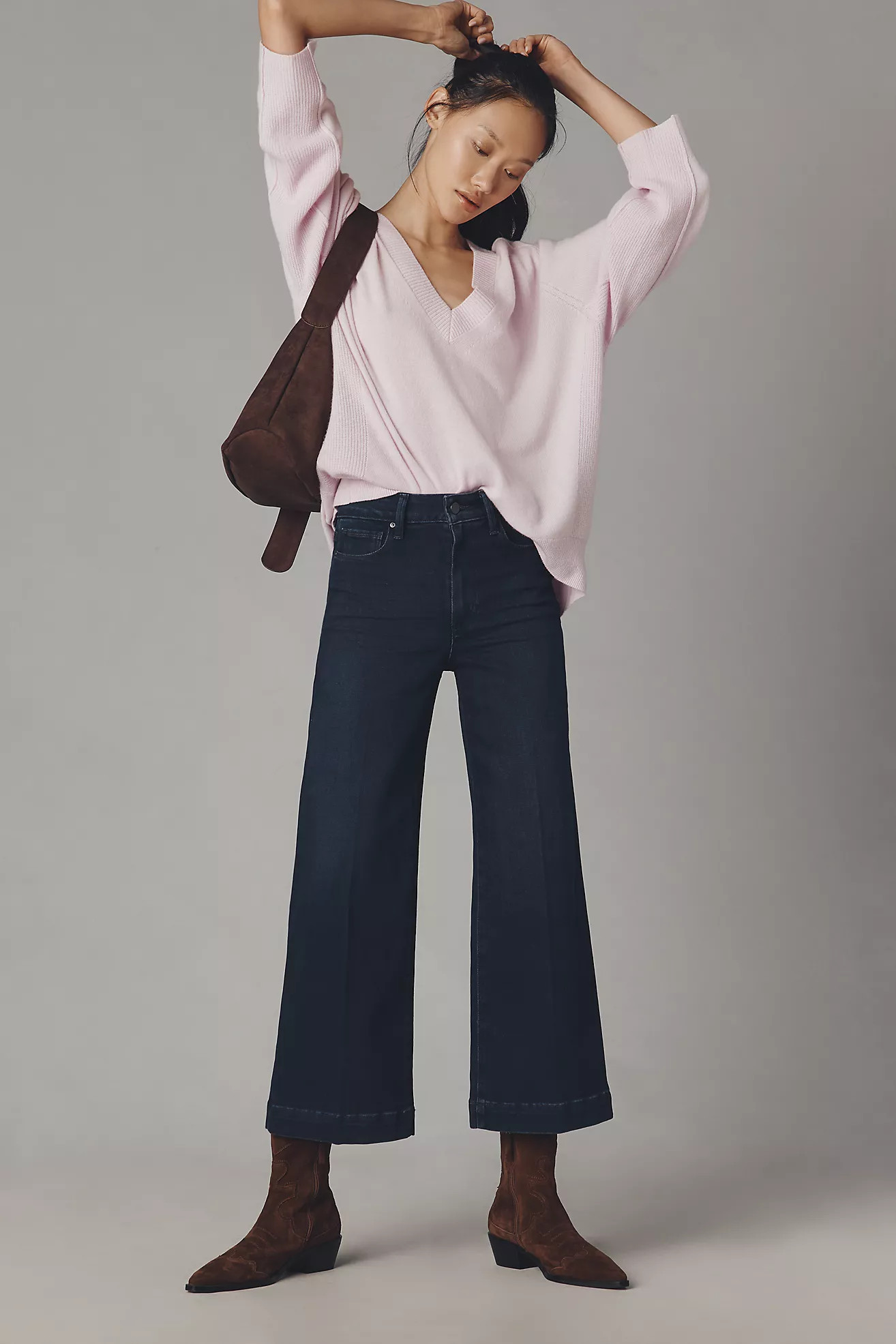 PAIGE Anessa High-Rise Crop Wide-Leg Jeans | Anthropologie (US)