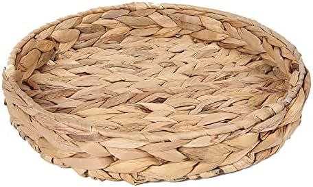 Woven Round Fruit Tray, Perfect Home Storage，Water hyacinth Woven，Handmade Woven Wicker Baske... | Amazon (US)