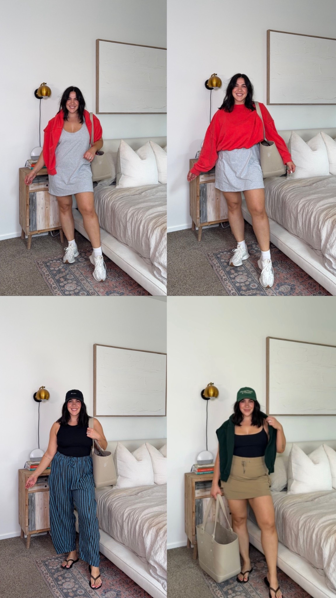 Sports mom outfits I’m loving and comfortable in. I’m generally a size L/10. Flowy striped pants I side down to M. Mom style for spring, athletic style, midsize. 

#LTKmomlife #LTKSeasonal #LTKMidsize