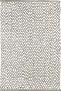 Dash and Albert Diamond Platinum/White Handwoven Indoor/Outdoor Rug, 9 X 12 Feet, Neutral/White G... | Amazon (US)