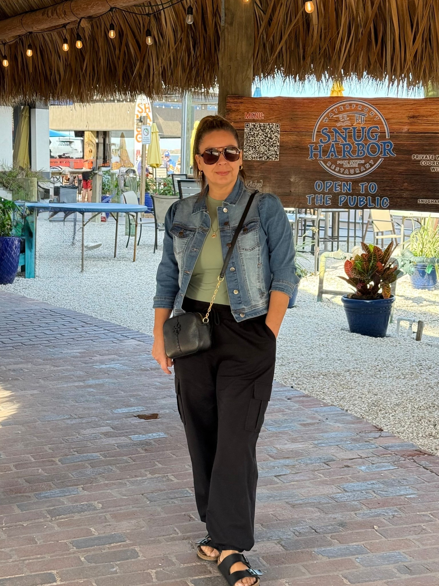 Spring outfits 2026 I’m wearing a medium in the cargo pants and large in the tee and denim jacket 

#LTKootd #LTKOver40 #LTKPetite