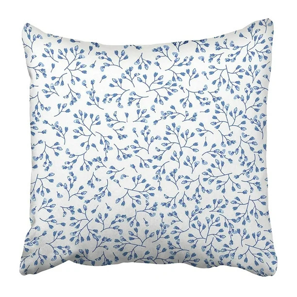 ECCOT Elegant Gentle Blue and White in Small Scale Flower Buds Millefleurs Liberty Floral Pillowc... | Walmart (US)