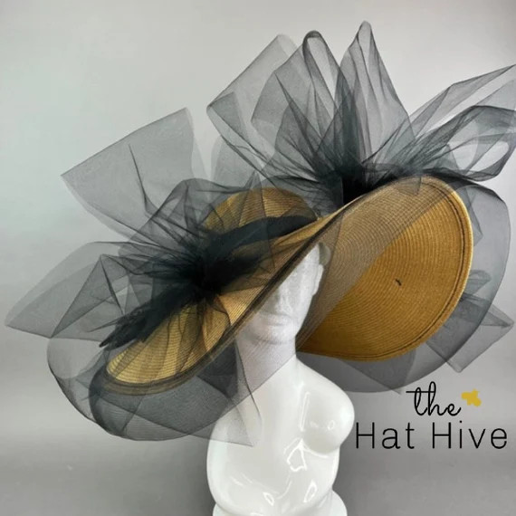 Black and Brown Derby Hat Feather Free Kentucky Derby Hat | Etsy | Etsy (US)
