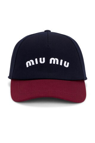 Miu Miu Baseball Hat in Blue | FWRD 