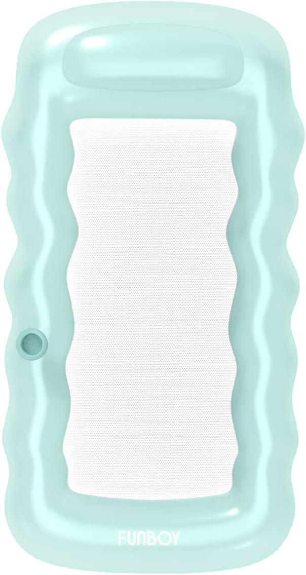FUNBOY Clear Inflatable Mesh Pool Lounger Mesh Water Hammock with Built-in Pillow 70" Pool Hammoc... | Amazon (US)