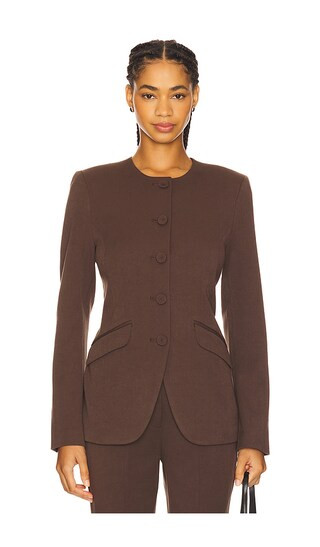 Victoria Jacket in Coffee | Revolve Clothing (Global)